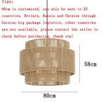 Wabi Sabi Rattan Pendant Light Handmade Hemp Rope Lamp for Home and Hospitality