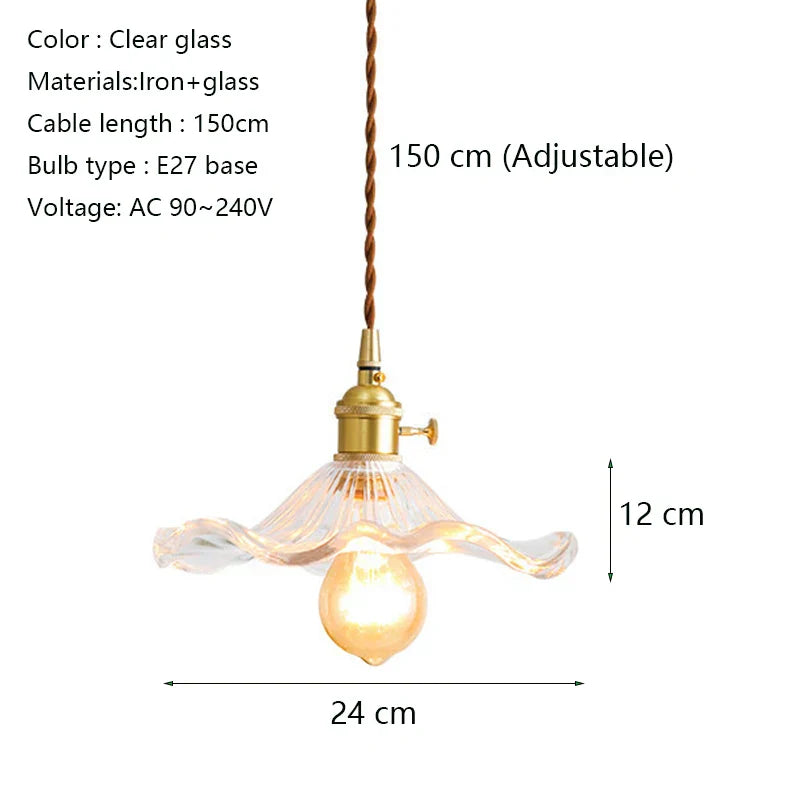 Lotus Leaf Pendant Lights: Modern Nordic Glass Pendant Lamp for Bedroom, Dining Room, Kitchen
