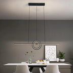 Modern LED Chandelier Remote Control Dimmable Hanging Lamp for Dining Room Kitchen