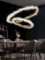 Crystal Pendant Chandelier: Designer LED Lighting for Living Room, Dining Room, Bedroom