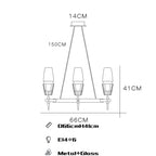 Gold Lustre Glass Chandelier: Modern Luxury Pendant for Living, Dining, Bedroom