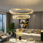 Gold LED Crystal Pendant Chandelier for Luxury Living Dining Room LightingDécor