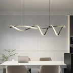 Black Modern LED Chandelier Dining Room Kitchen Island Bar Ceiling Fixture