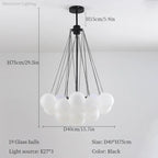 White Bubble Glass Ball Hanging Ceiling Lamp for Modern Home Decor