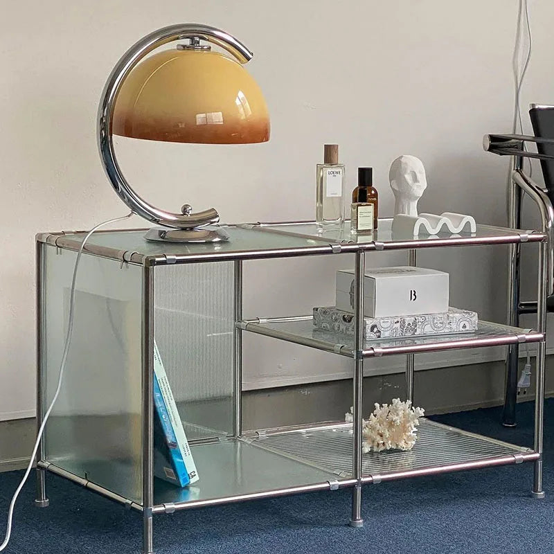 Bauhous Mushroom Table Lamp for Living Room Bedroom, E27 Glass Light Retro