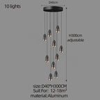 Modern LED Mini Chandelier for Penthouse Villa Kitchen Living Room & Staircase