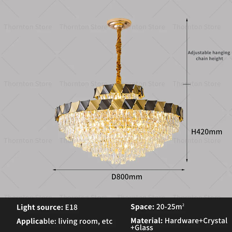 Crystal Chandelier: High-End Luxury Lighting for Living Room, Restaurant & More