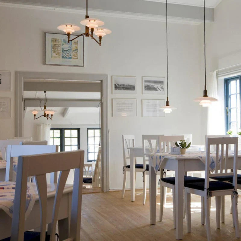 Lotus Glass Chandelier PH Pendant Light Classic Nordic Dining Room Bedroom Lamp