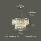 Crystal Ceiling Chandelier: Postmodern Luxury Indoor Lighting for Living Room, Dining Room & Bedroom
