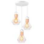Nordic Solid Wood Pendant Lights 1/3 Heads Wall Lamp for Home Restaurant Hotel