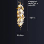 Crystal Flower Chandelier: Luxury Ceiling Pendant Light for Home Decor