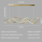 Rose Gold Maillon Pendant Light for Minimalist Dining Room Décor