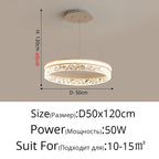 LED Chandelier Pendant Light with Remote Control for Home Decor