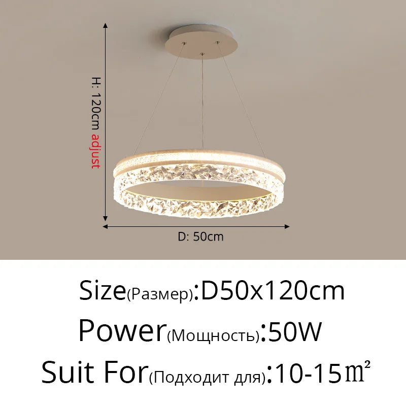 LED Chandelier Pendant Light with Remote Control for Home Decor