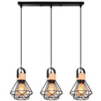 Nordic Solid Wood Pendant Lights 1/3 Heads Wall Lamp for Home Restaurant Hotel