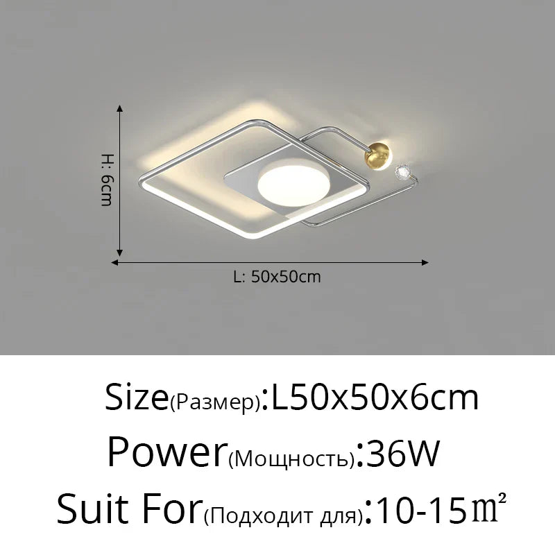 LED Ceiling Chandelier: Modern Nordic Design for Living, Dining, Kitchen, Bedroom Decor