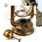 Vintage Kerosene Pendant Light Fixture with Hemp Rope for Home Decor