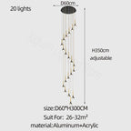 Modern Fashion Long-Line Chandelier for Living & Dining Rooms