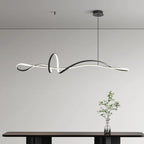 Minimalist LED Chandelier for Dining Room with Long Strip Design
