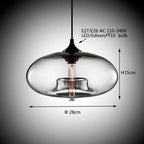 Glass Chandelier Pendant Lamps | Industrial Hanging Lighting Fixture for Kitchen, Restaurant