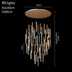 Crystal LED Chandelier: Stylish Staircase & Living Room Lighting