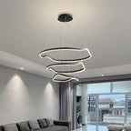 Modern Curve Ring LED Pendant Chandelier for Living Dining Bedroom