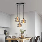 Wood LED Pendant Chandelier: Modern Nordic Home Decor Hanging Light for Kitchen, Living, Dining Room