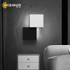 Geometric LED Wall Sconce Black White Light for Living Room Bedroom Hallway