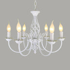 Retro Black White Chandelier Metal Lamp for Dining Living Room Hotel Lighting