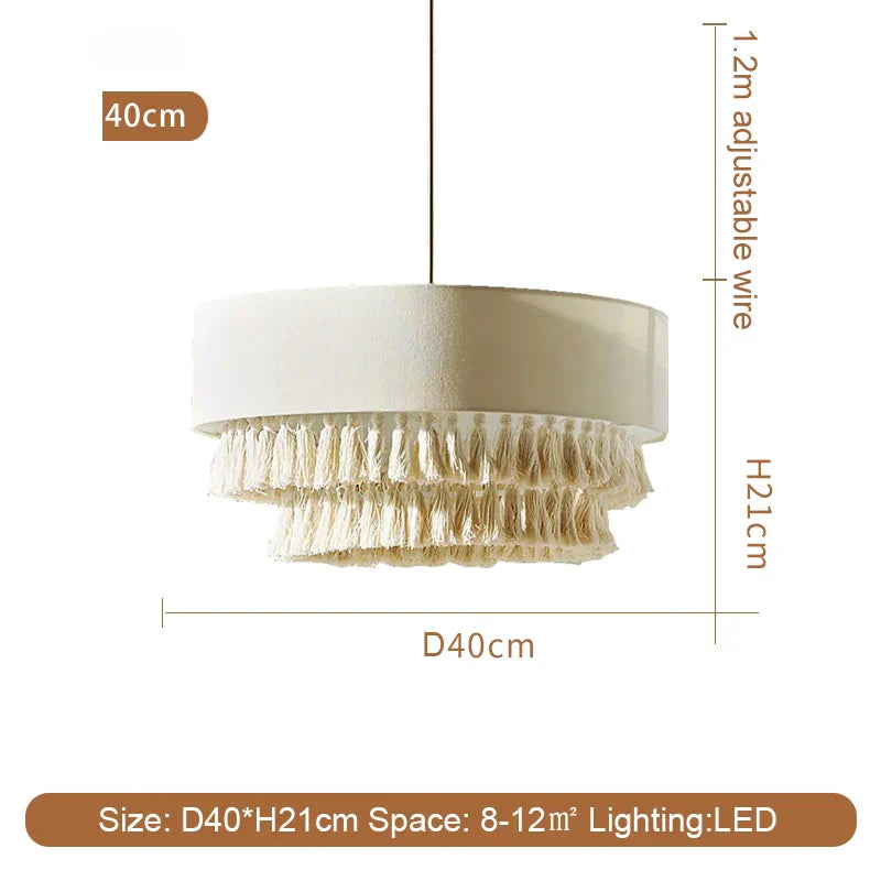 Wabi Sabi Fabric Ceiling Chandelier for Home Decor and Lighting Fixtures