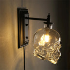 Skull Light Glass Sconce - Creative Nordic Design Wall LED Lamp
