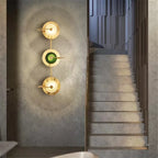 Glass Led Metal Wall Art Light | Nordic Minimalist & Vintage Decor for Living Room