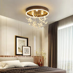 Minimalist LED Crystal Chandeliers for Bedroom Dining Study Living Children, Warm & Romantic
