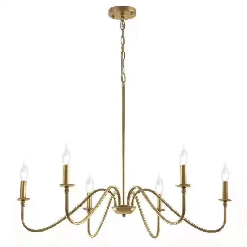 Modern Golden Candle Chandelier for Home Decoration Lighting