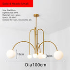 Milky White Glass Ball Ceiling Chandelier for Home Decor