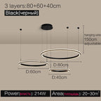 Modern Luxury Ring Chandelier for Living Room, Bedroom, and Restaurant