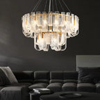 Dimmable LED Copper Ceiling Chandelier for Luxurious Living Room Lighting