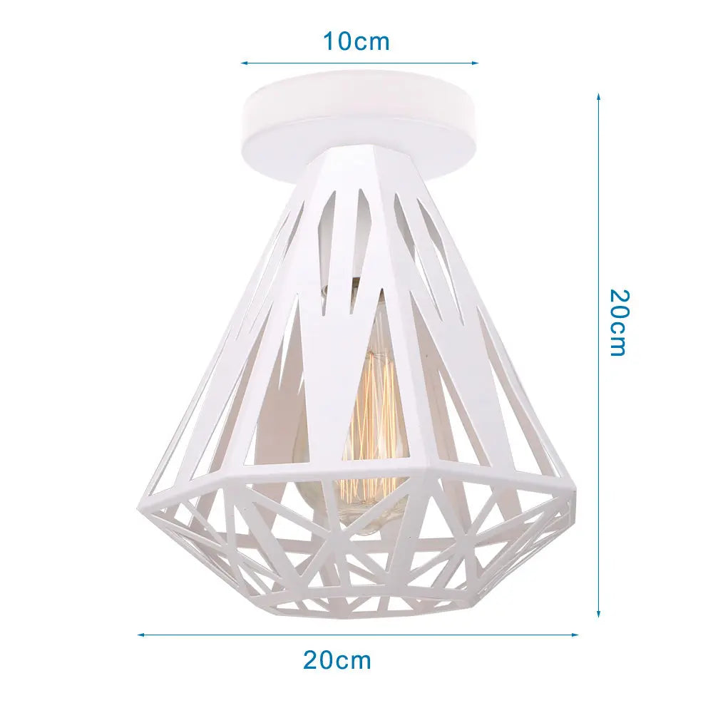 Industrial E27 Ceiling Lamp: Vintage Retro Loft Style for Home Living Room and Kitchen Decor