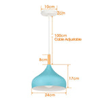 Blue Nordic Pendant Lights E27 Modern Hanging Lamps for Living Dining Kitchen