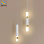 Modern Minimalist LED Cylinder Chandelier for Restaurant, Bar, Living Room, Bedroom