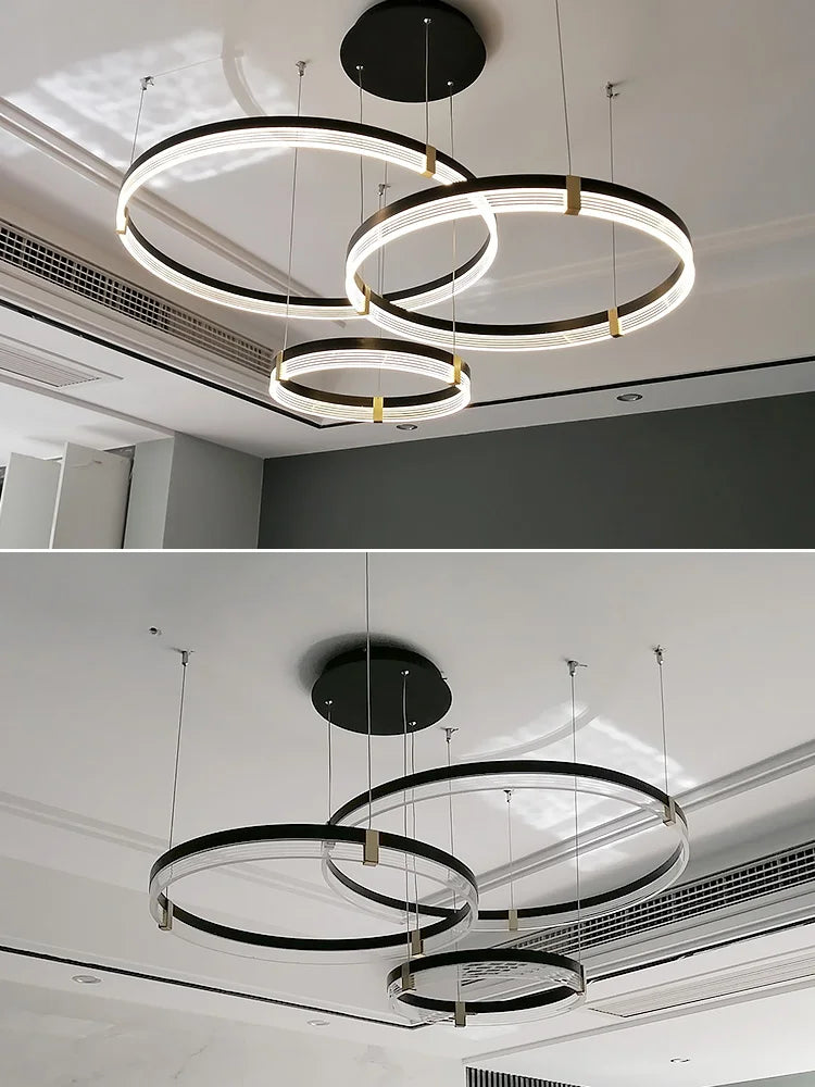 Simple Modern LED Chandelier - Luxury Nordic Design for Living Room, Bedroom, and Restaurant