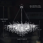 Luxury Crystal LED Chandelier Silver Gold G9 - Perfect for Indoor Hall Living Room Dining Room
