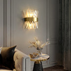 Modern Gold LED Crystal Wall Lamp Living Room Foyer Luxury Sconce