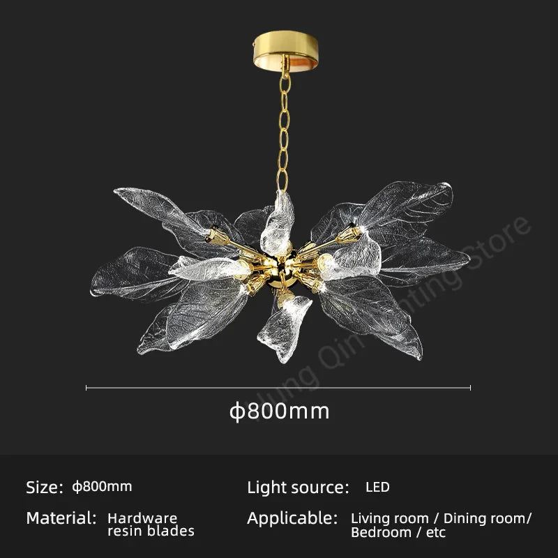 Leaf-Shaped Pendant Lights for Bedroom, Living Room, and Restaurant