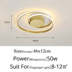 Minimalist LED Chandeliers Ceiling Lamp for Living Room Bedroom Study - Modern Surface Mounted Lighting