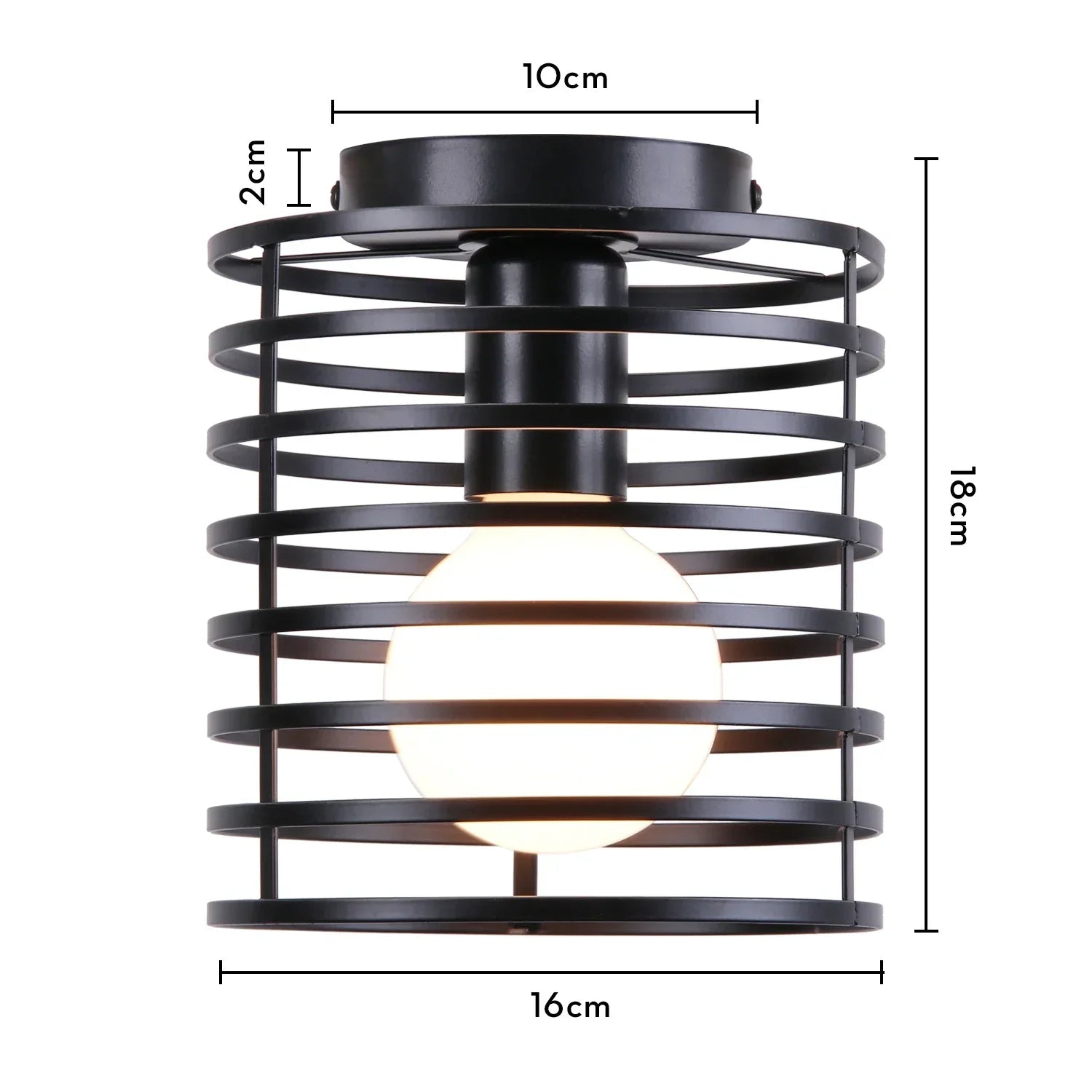 Modern Nordic Black Ceiling Light for Home Decor, E27 Loft Lamp Shade