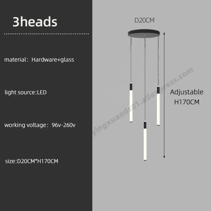 Modern LED Chandelier Pendant Light for Loft Staircase Lighting