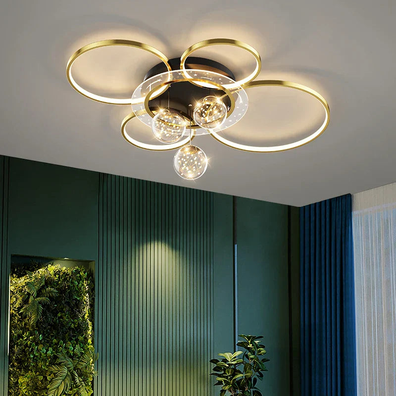Rings Circle Ceiling Light for Living Dining Bedroom Decor