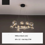 Glass Ball G9 LED Chandelier: Modern Minimalist Nordic Design