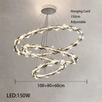 Modern Crystal LED Ceiling Chandelier Light Set for Stylish Indoor Lighting